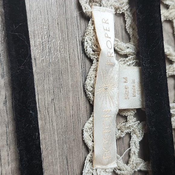 Boston Proper Daring Crochet Sweater in Light Beige - Picture 3 of 9